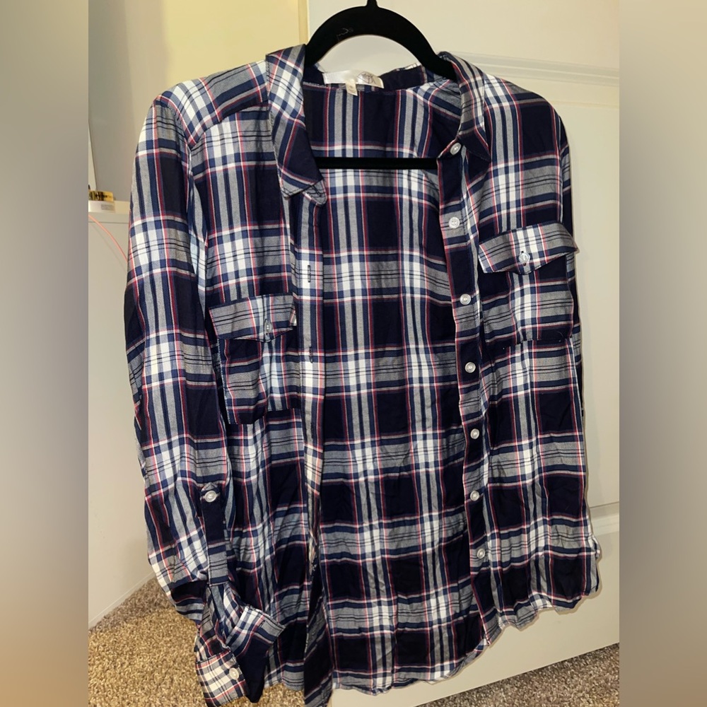 Nasty Gal flannel button up shirt